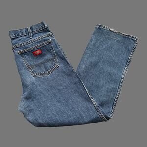 Dickies Jeans Men's Medium Wash Faded Distressed Size 34x30 GUC